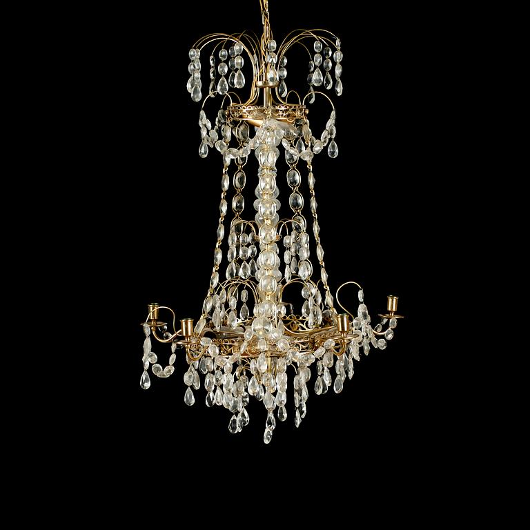 LJUSKRONA, gustaviansk stil, 1900-talets mitt. Höjd ca 75 cm.