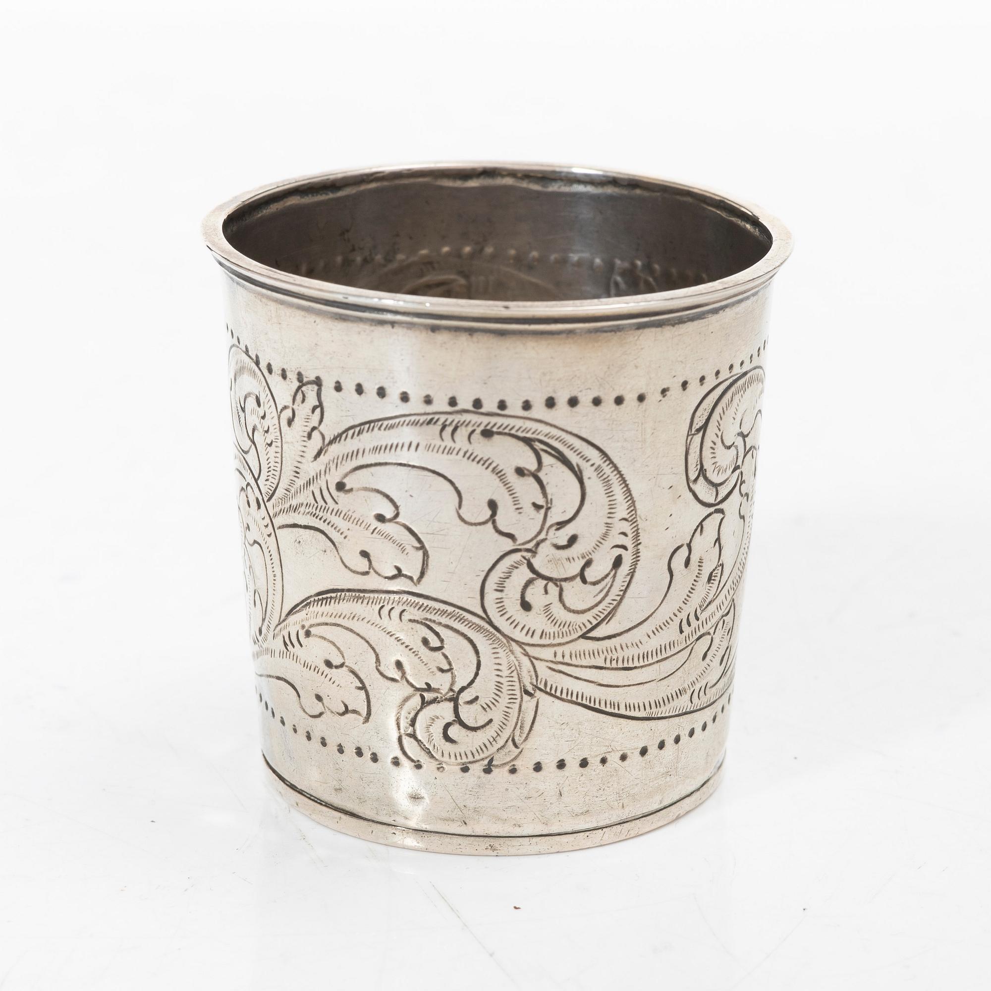 Johan Peter Olsen Rust, bägare, silver, Trondheim, Norge 1762.