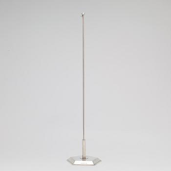 FLAGGSTÅNG, bordsmodell, silver, W Forslund, Arvika, 1964, vikt ca 262 g.
