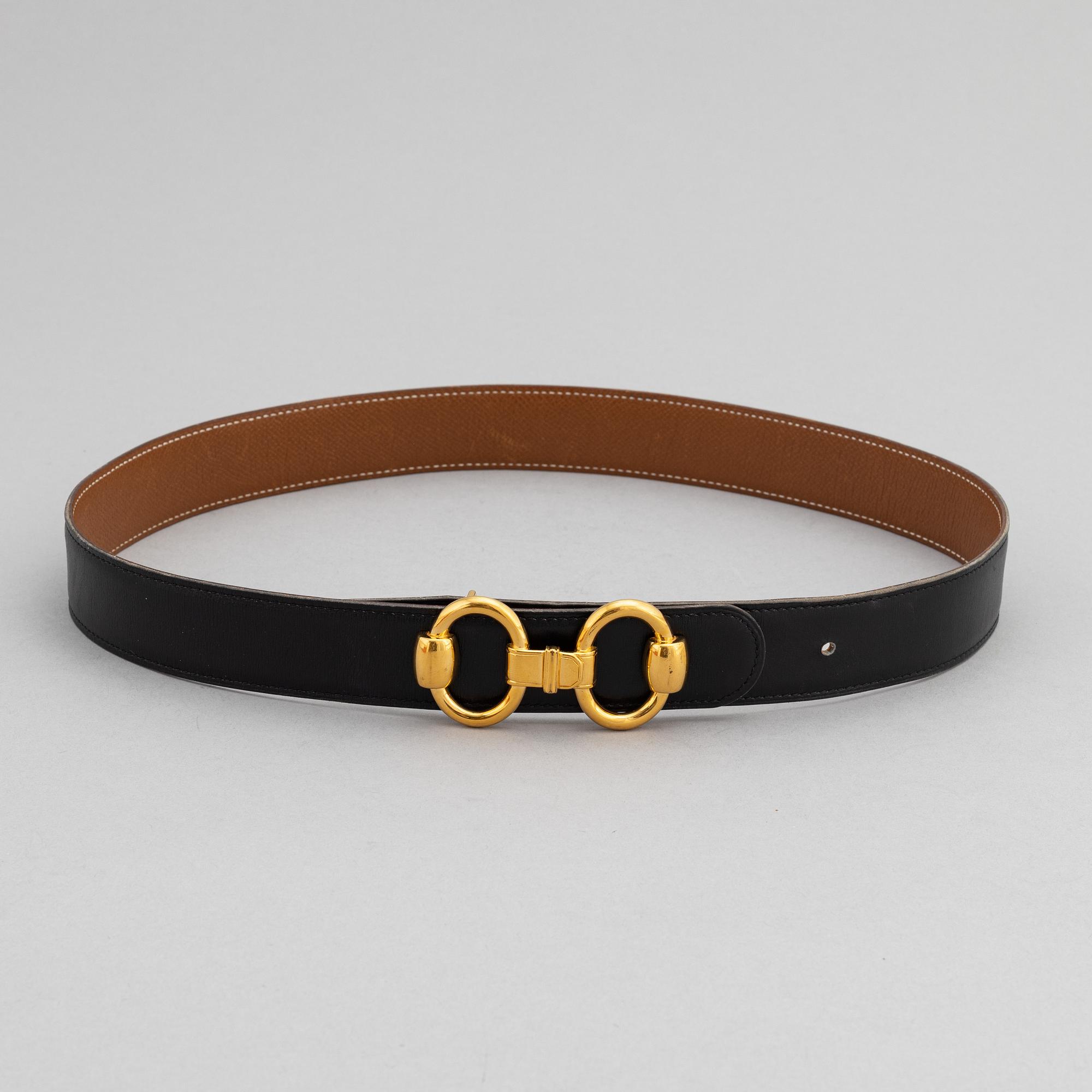 Hermès, a reversible leather belt, 1995.