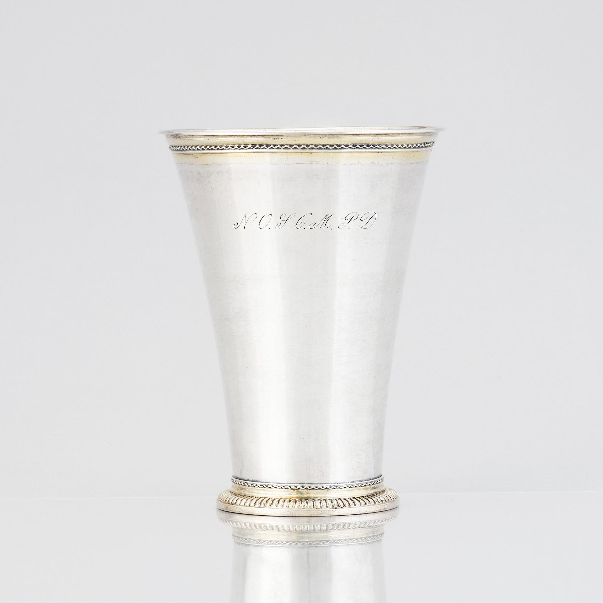 Bägare, Nils Dahl, silver, Linköping (verksam 1739-1786).