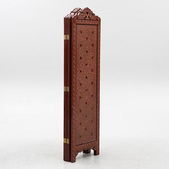 A folding screen, south east Asia, second half of the 20th century.