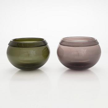 Timo Sarpaneva, skålar, 4 st, "Pantareuna",  signerade Timo Sarpaneva Iittala -57.