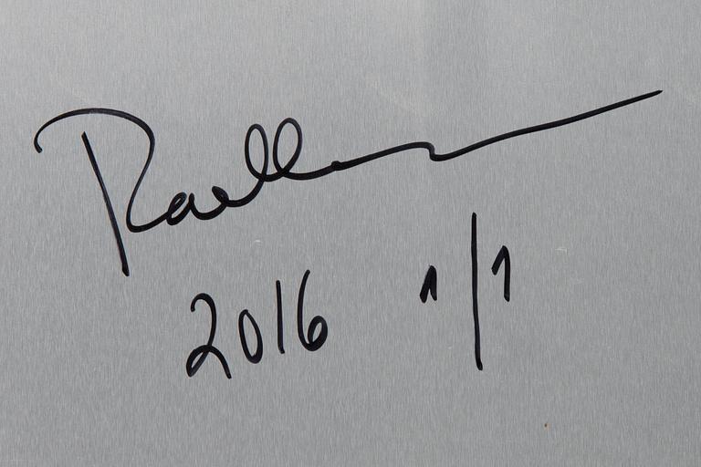 PAOLA SUHONEN, colour print on aluminium, a tergo signed and dated 2016, numbered 1/1.