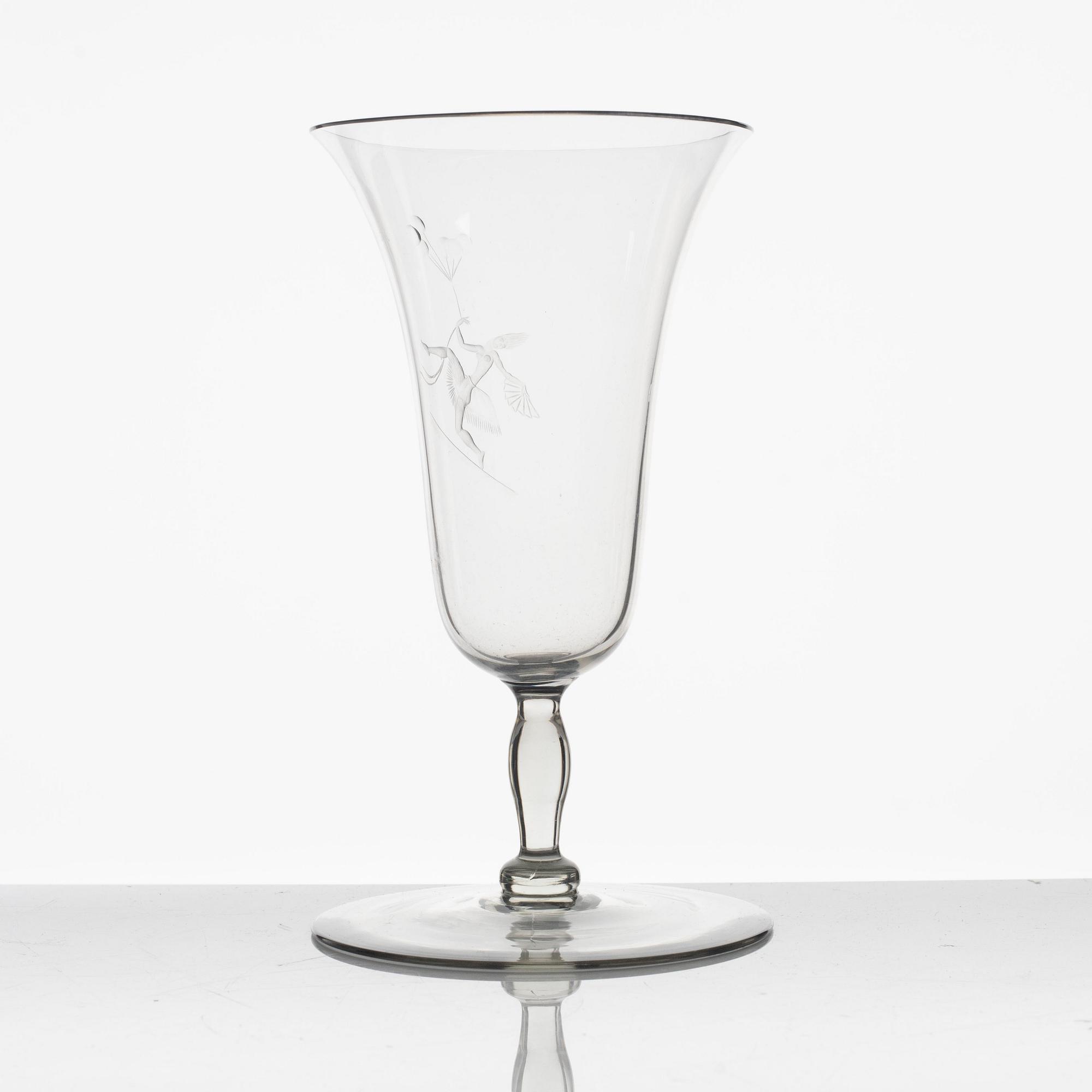 Simon Gate, vas, Orrefors, 1928.