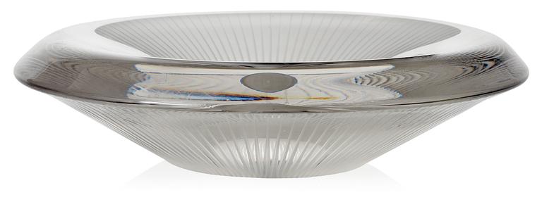 A Tapio Wirkkala glass bowl, Iittala, Finland 1956.
