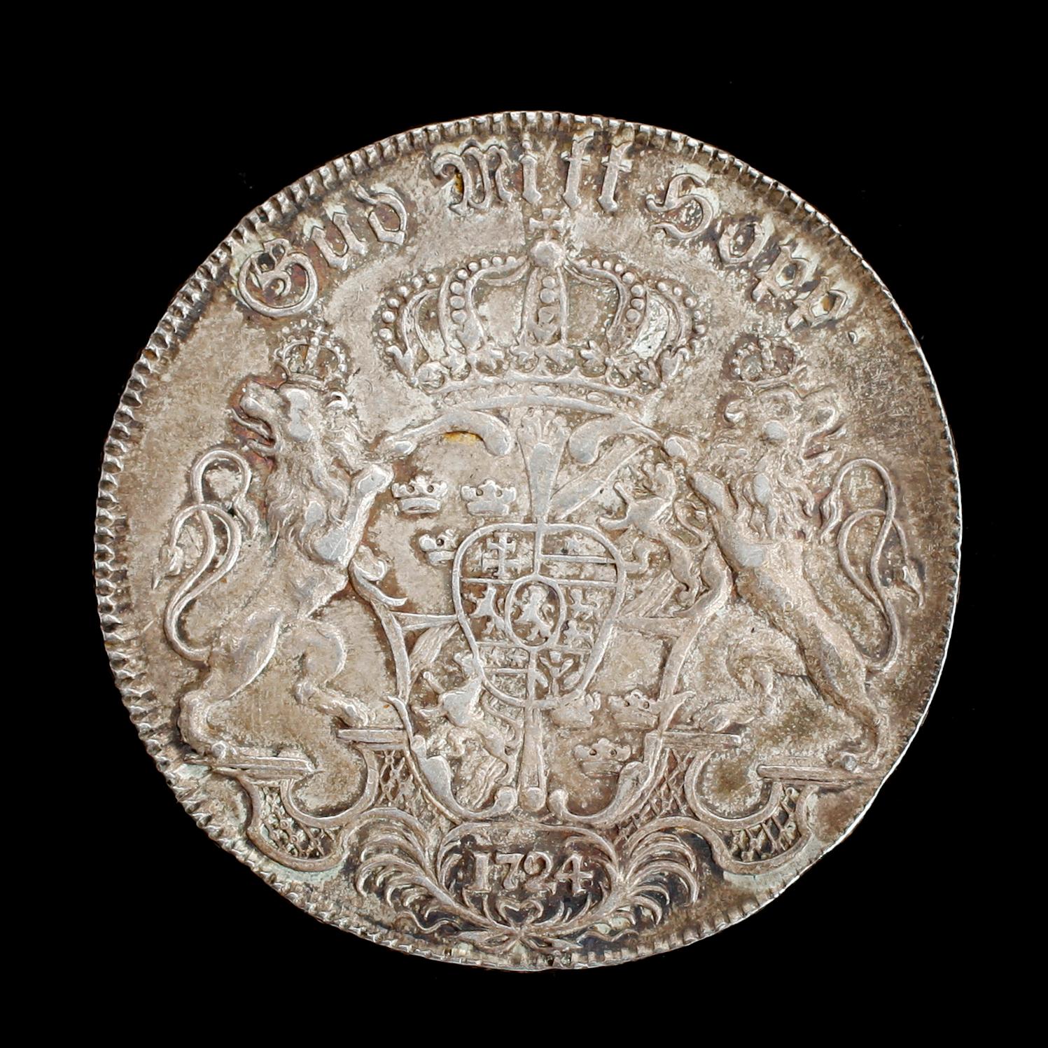 MYNT, silver, Fridericus DG Rex Svecia, 1724. Vikt ca 29 gram.