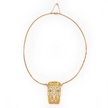 Kalevala Koru, a 14K gold 'Celebratory jewellery of independence'' necklace, 1992.