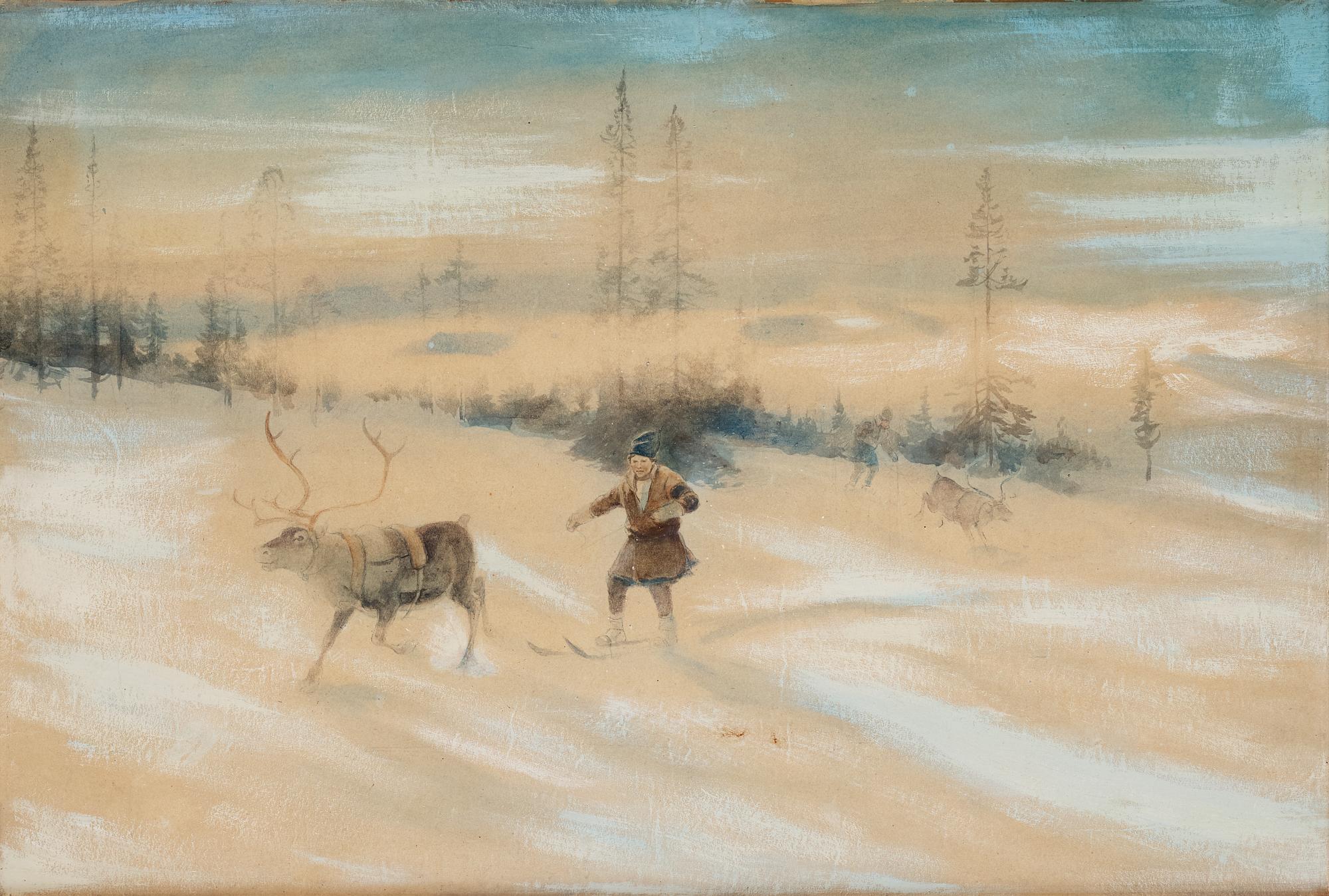 Johan Tirén, Skidåkande same.