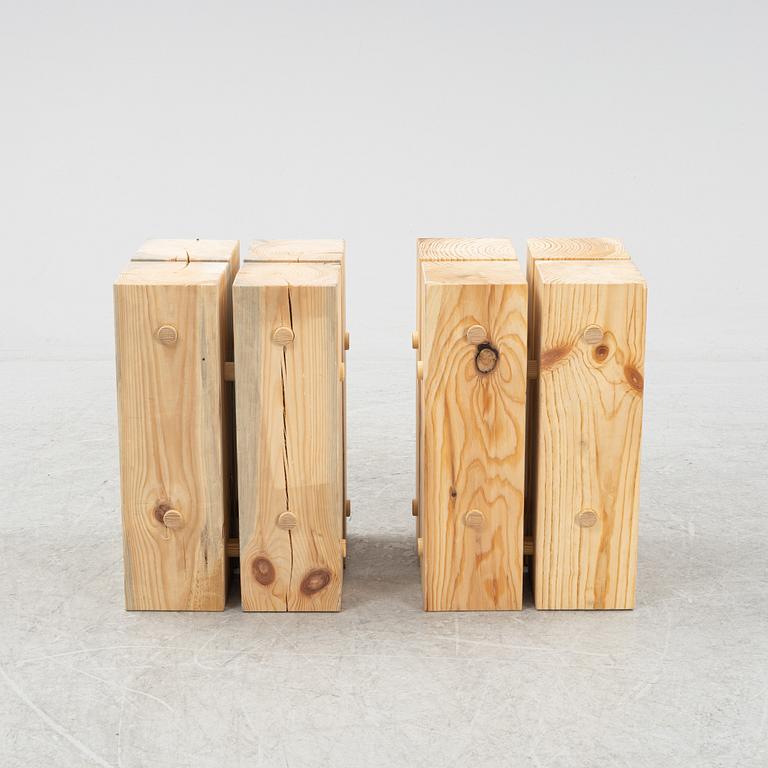 Jack Dalla Santa, a pair of stools, for Layered, his own studio, 21st Century.