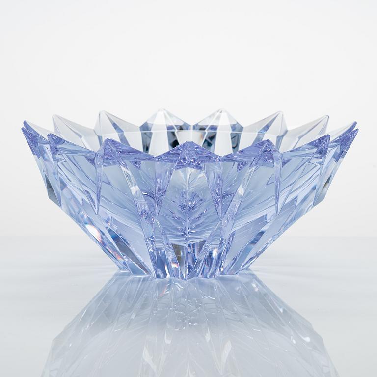 AIMO OKKOLIN, A 'Water lily' crystal vase, signed Aimo Okkolin Riihimäen Lasi Oy.