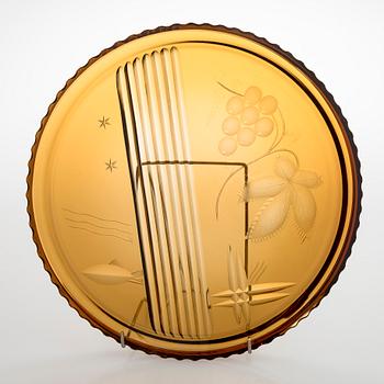 Cocktail-setti, 8 osaa, Karhulan Lasitehdas 1930-luku.