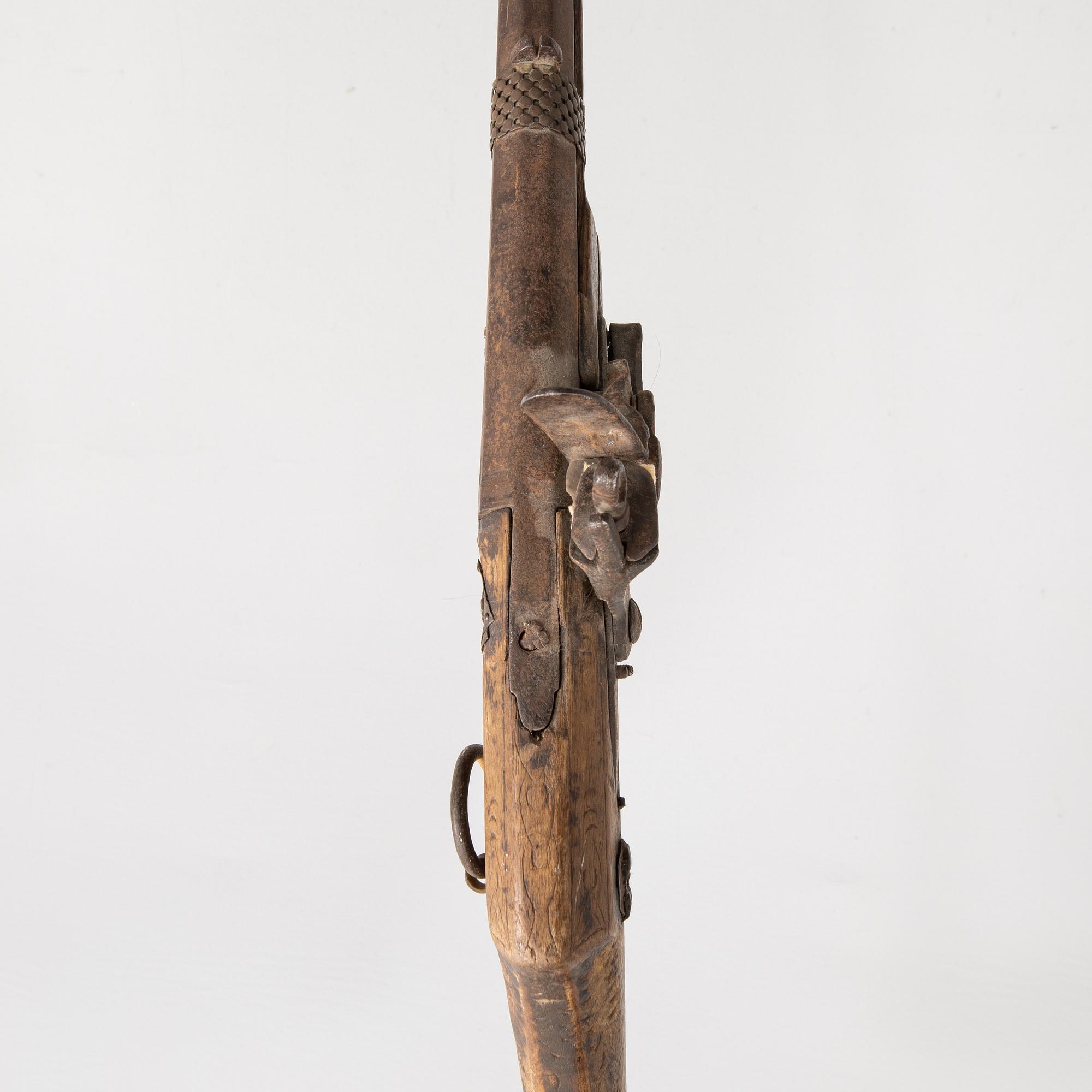 Kabylgevär, flintlås, Nordafrika 1700- / 1800-tal.