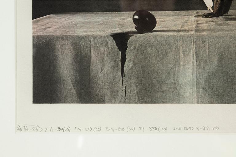 Jan Bengtsson, gum print, signed and dated 84.