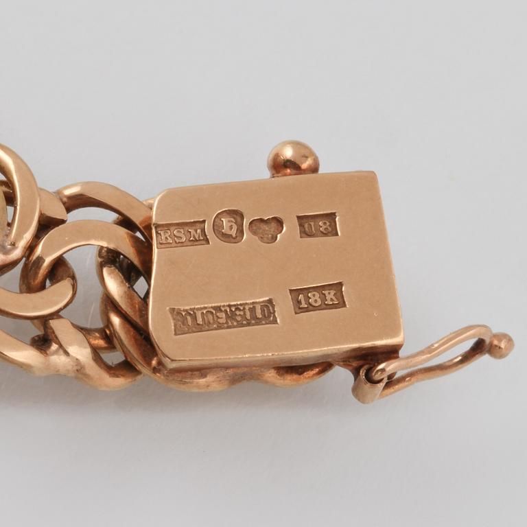 ARMBANDSUR, 18 k guld, Universal, Geneve. Total vikt ca 45 g.