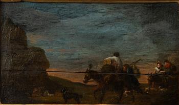 Dutch school, 16th/17th century, Company in the countryside.