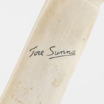 Thore Sunna, a reindeer horn knife, signed.