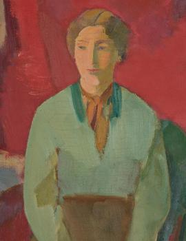 Karl Isakson, Seated woman in a green blouse.
