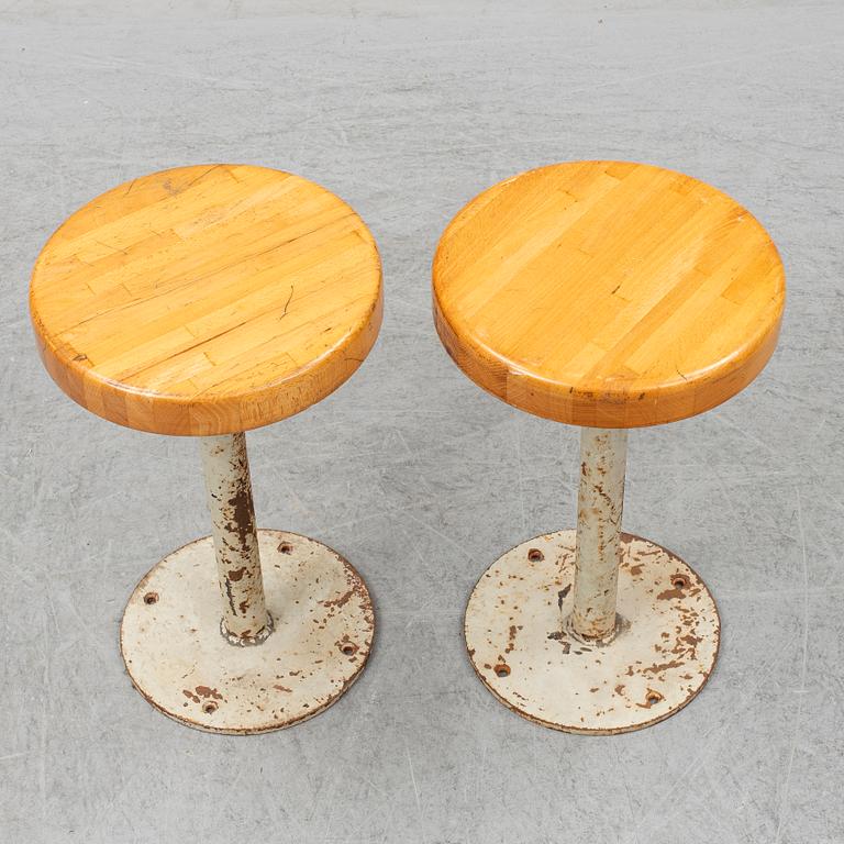 A pair of mig 20th century stools.