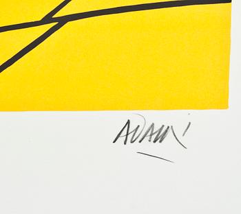 VALERIO ADAMI, färgserigrafi, signerad och numrerad 14/150.