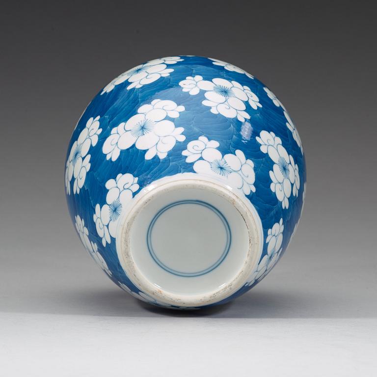 A blue and white jar, Qing dynasty, (1644-1912).