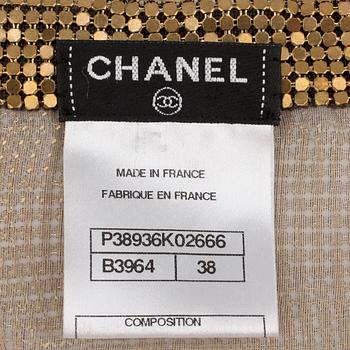 CHANEL, a bronze and silk collar.