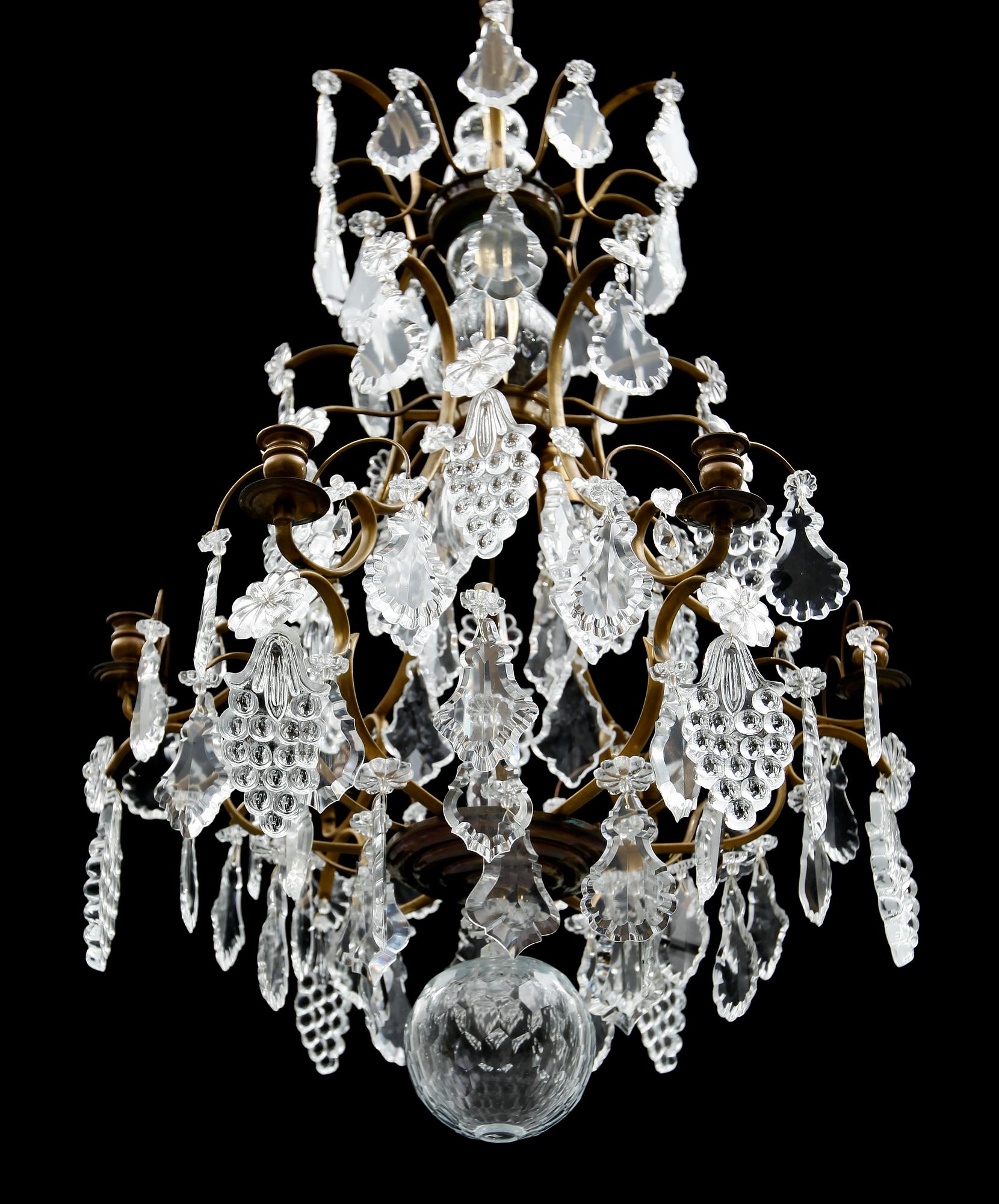 LJUSKRONA, barockstil, 1900-talets andra hälft. Höjd ca 80 cm.