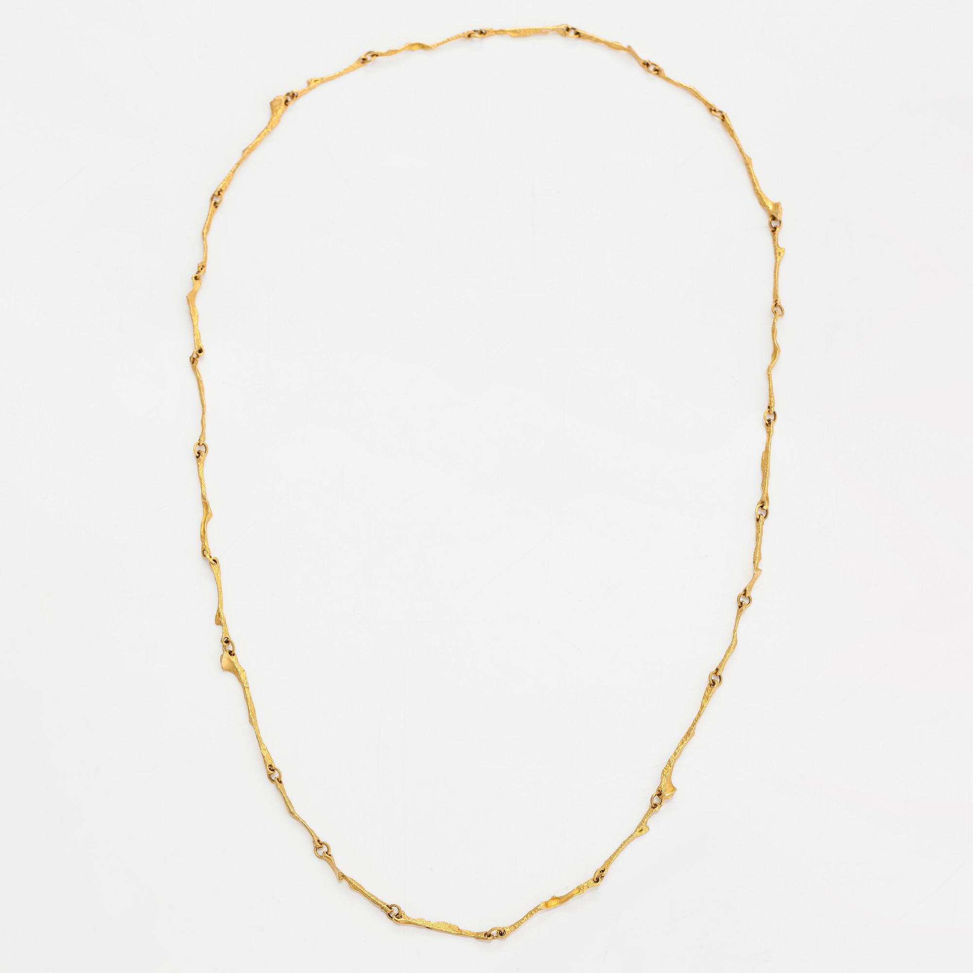 Björn Weckström, halsband, "Gyllene ström", 14K guld. Lapponia 1979.
