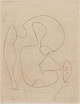 MAX ERNST, etching, signed essai, epreuve unique.