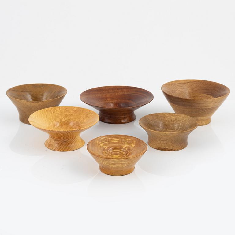 Magnus Ek, a set of six wood bowls for Oaxen Krog.