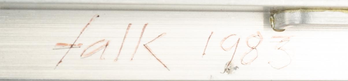 Lars-Erik Falk, relief, painted metal, signed and dated 1983.