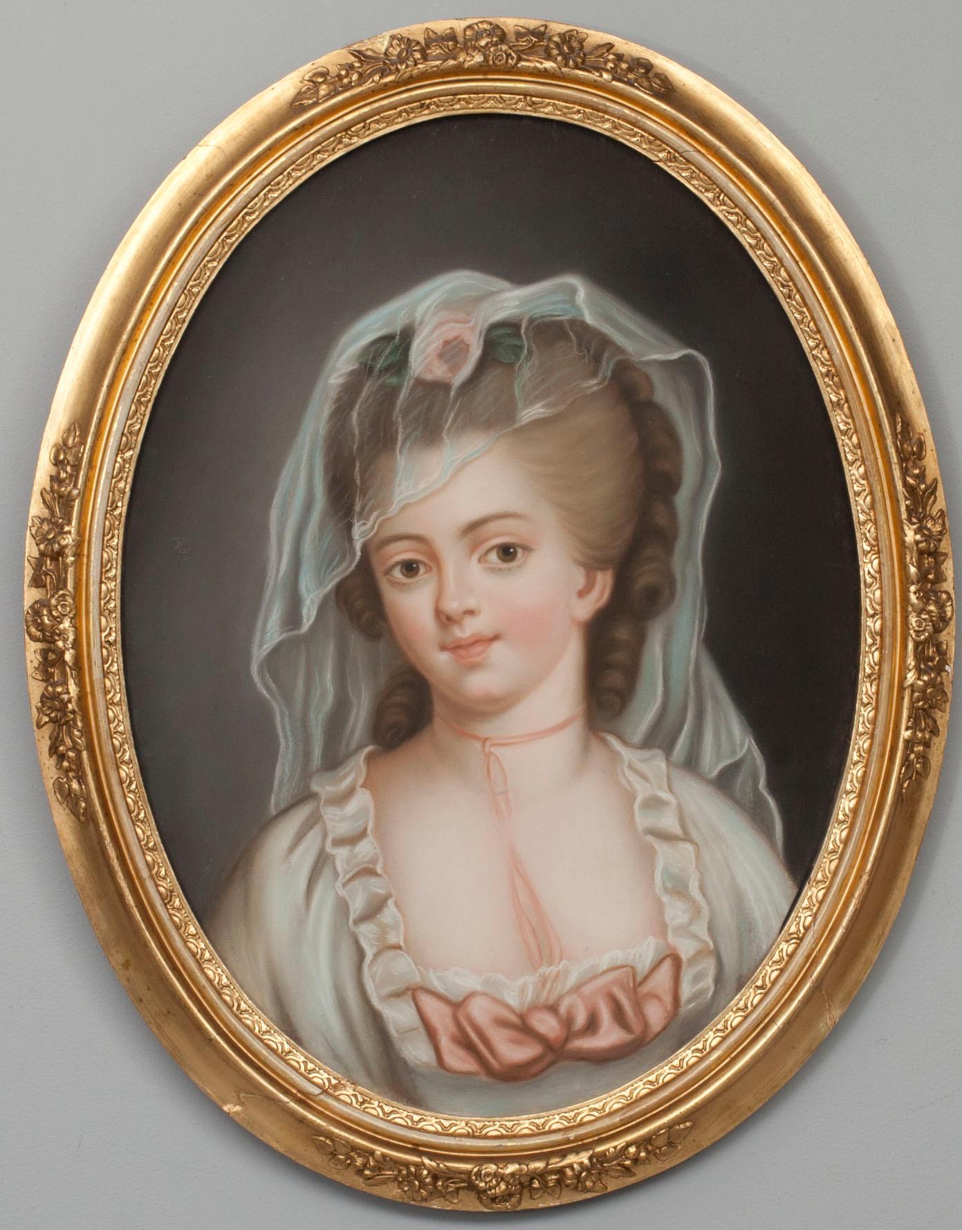 AMANDA KJELLBERG troligen, pastell, osignerad, 1800-tal.