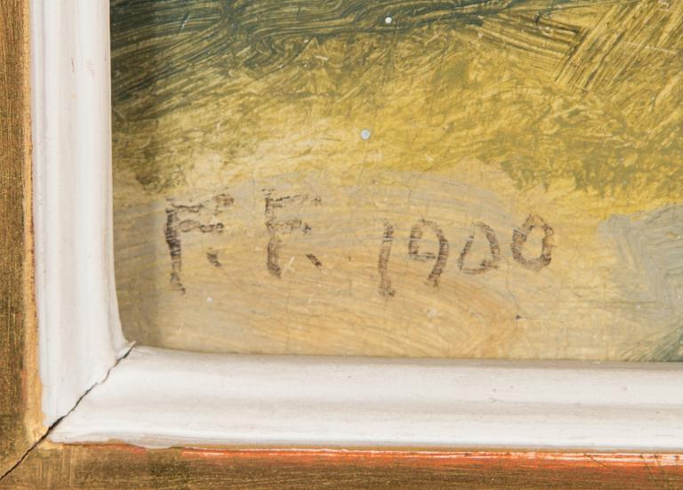 Felix Frang-Pahlama, oil on canvas, signed and dated 1900.