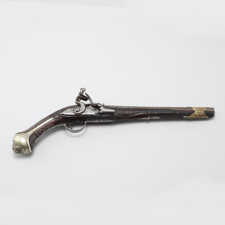 A flintlock gun, probably Turkey, first half of the 19th cnetury.