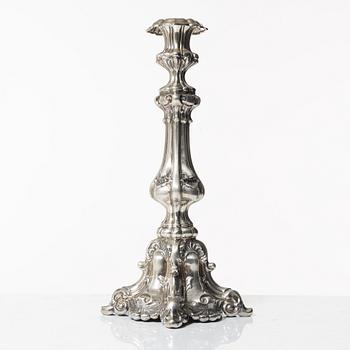 Altarljusstake, sterlingsilver, barockstil, 1900-tal.