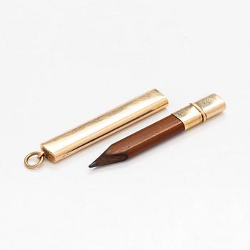 Pen case, 14K gold.