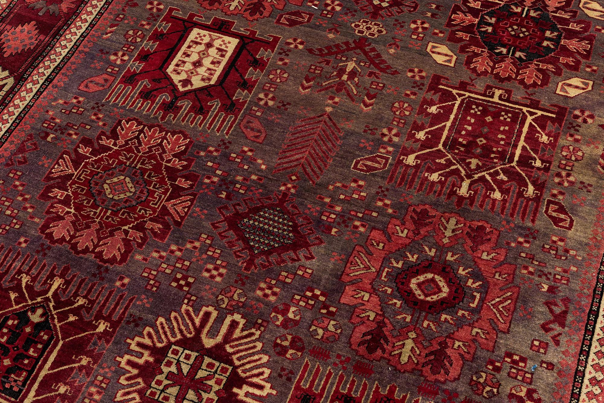 An antique Agra carpet of 'Timuri Baluch' design, Northern India, c. 265 x 181 cm.