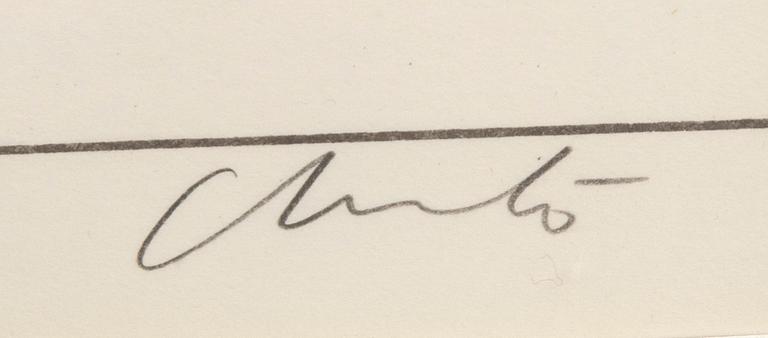 Christo & Jeanne-Claude, litografi signerad och numrerad 244/999.