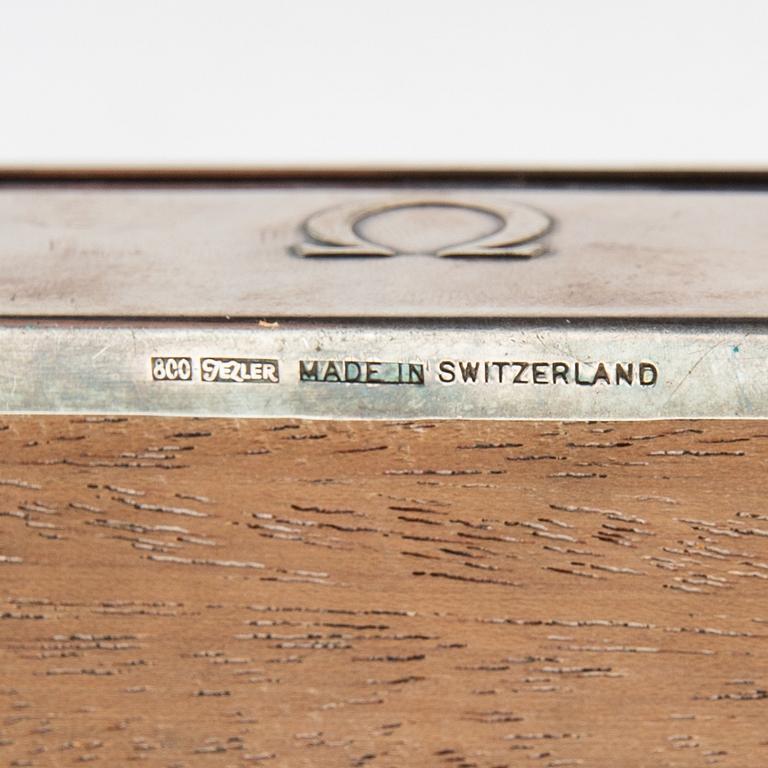 Box for Omega Constellation de luxe, silver, Fezler, Switzerland, 20th century.