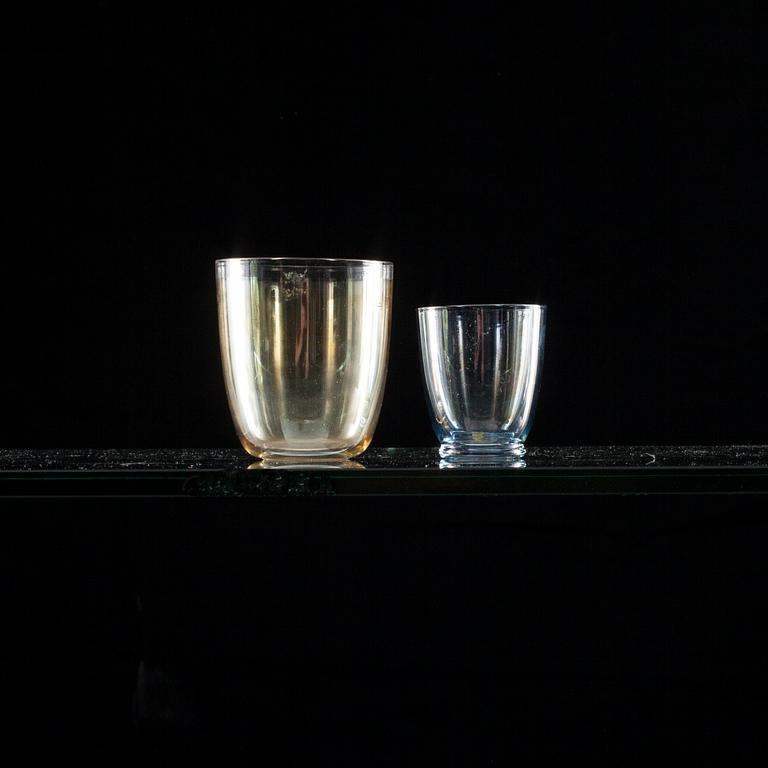 DRICKSGLAS, 10+6 st, modell 2157, Göran Hongell, Iittala 1950-talets slut.