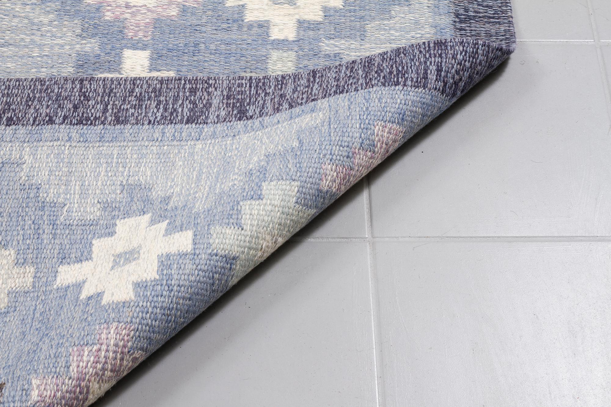 A flatweave by Åsa Åkerblom, signed ÅÅ, second half of the 20th century, 282 x 195 cm.