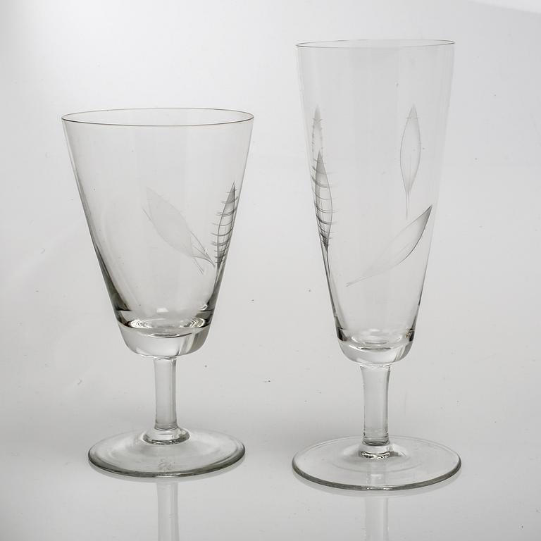 A set of glass tableware, 26 pcs, by Rosenthal, second half of the 20th century.