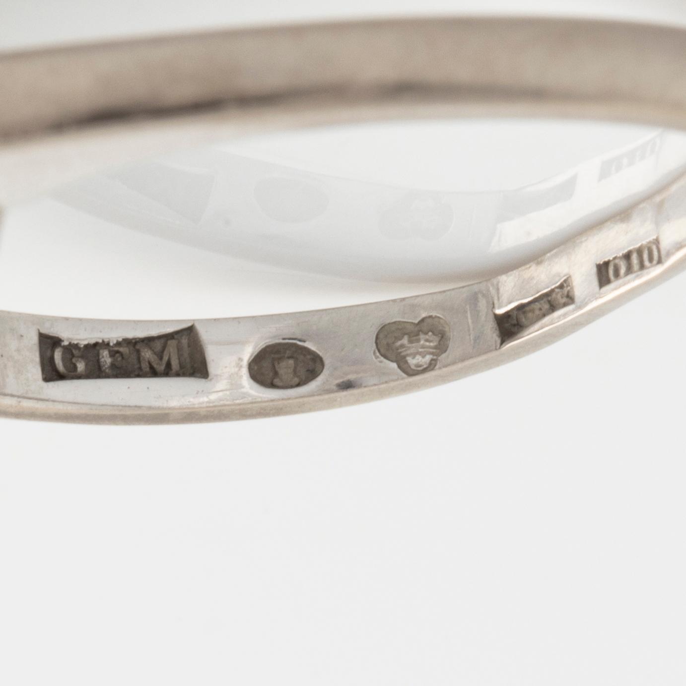 Ring, vitguld med briljantslipad diamant, Fahlström.