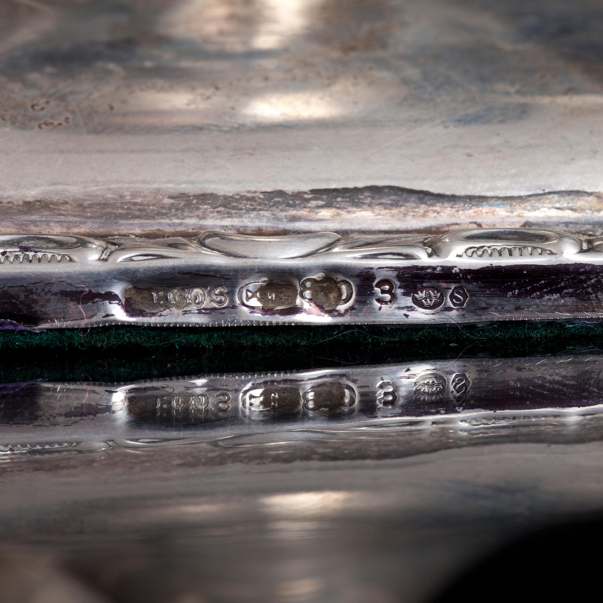 LJUSSTAKAR, ett par, silver. 1900-talets första hälft.