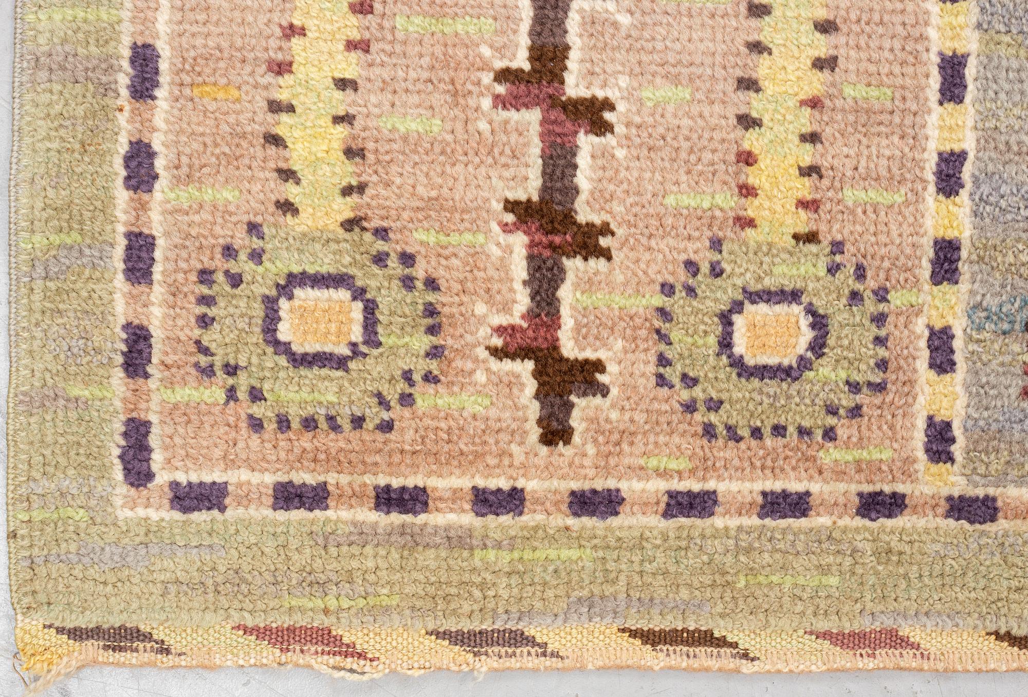 Märta Måås-Fjetterström, matto, "Älgö", knotted pile, ca 338 x 236,5-239,5 cm, signed MMF.