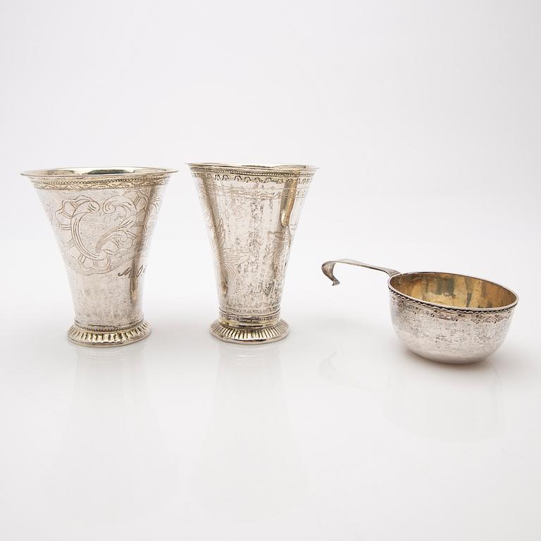 Silver, 3 delar, 1700-tal.