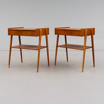 SÄNGBORD, 1 par, Carlström & Co Möbelfabrik, 1900-talets mitt.