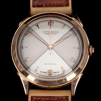 RANNEKELLO, miesten. Longines automatic 1960. 18 micronin kultaus. Nro 6058, T 896373.
