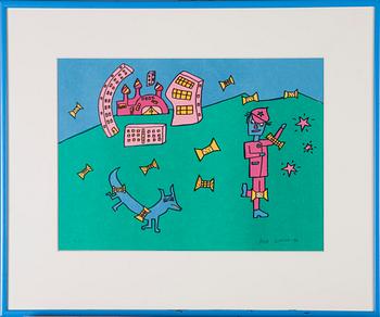 ROSA LIKSOM, serigrafi, signerad, daterad -86 och numrerad H.C.