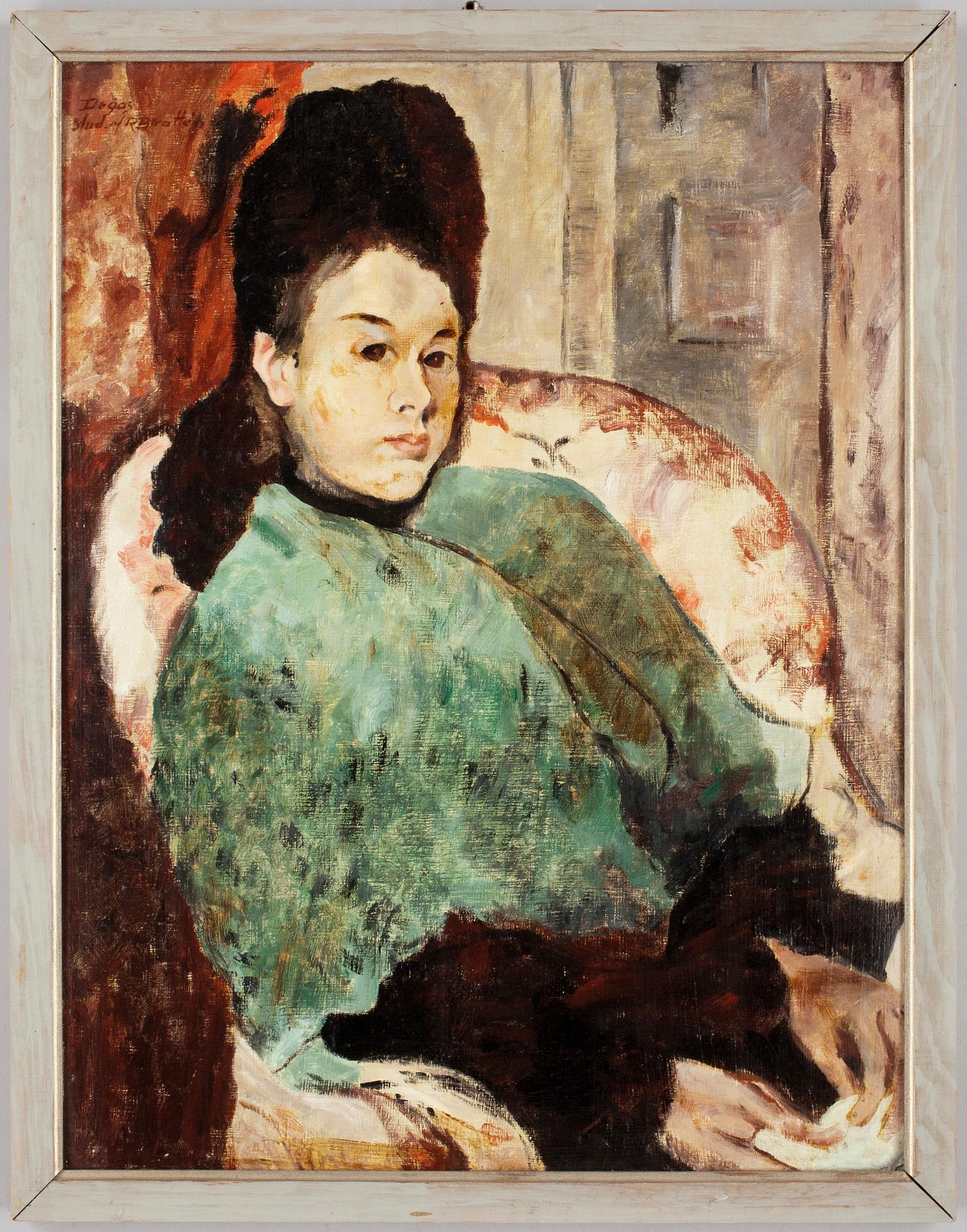 OKÄND KONSTNÄR, olja på pannå, 1900-tal.